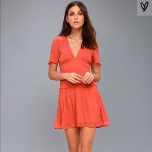 Amuse Society Coral mini dress